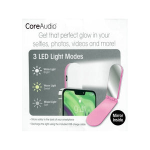 CoreAudio SmartPhone Selfie Light & Mirror (Rechargeable) - DollarFanatic.com