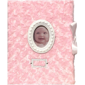 C.R. Gibson Baby Memory Book - Pink Fur Swirl (9" x 11.5") - DollarFanatic.com