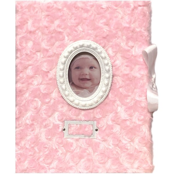 C.R. Gibson Baby Memory Book - Pink Fur Swirl (9