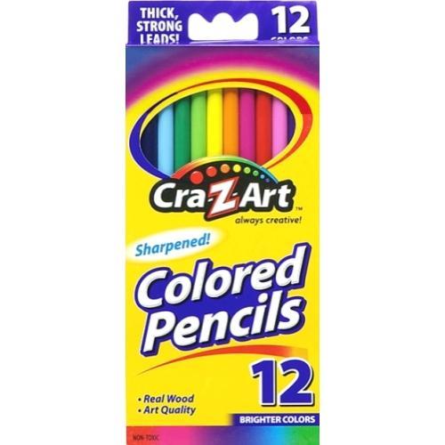 Cra-Z-Art Sharpened Brighter Colors Non-Toxic Colored Pencils (12 Pack) - DollarFanatic.com