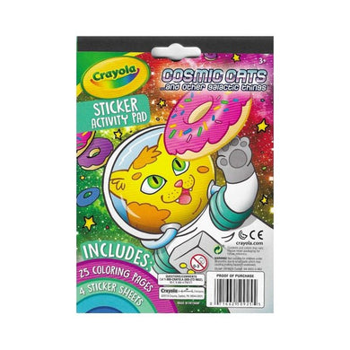 Crayola Cosmic Cats Sticker Activity & Coloring Pad (25 Pages, 4 Sticker Sheets) - DollarFanatic.com
