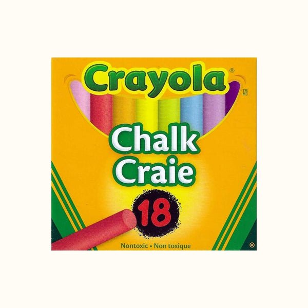 Crayola Non-Toxic Color Chalk (18 Pack) - DollarFanatic.com