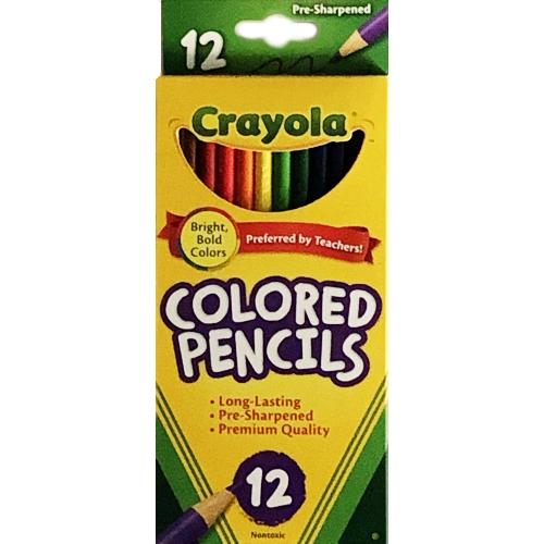 Crayola Sharpened Bright Bold Colors Non-Toxic Colored Pencils (12 Pack) - DollarFanatic.com