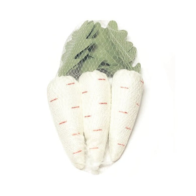 Crescent Fabric White Carrots Decor (3 Pack) - DollarFanatic.com