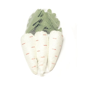 Crescent Fabric White Carrots Decor (3 Pack) - DollarFanatic.com