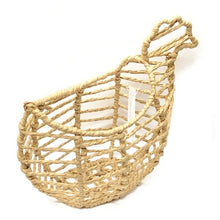 Crescent Hen Woven Storage Basket Decor - Natural (10") - DollarFanatic.com