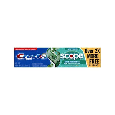 Crest Complete Whitening plus Scope Fluoride Toothpaste - Minty Fresh Striped (Net wt. 2.7 oz.) - DollarFanatic.com