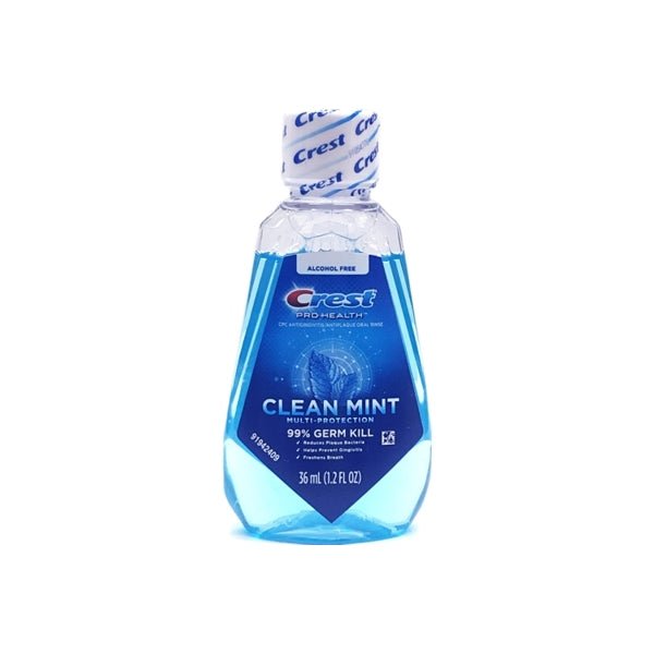 Crest Pro-Health Anti-gingivitis/Anti-plaque Multi-Protection Mouth Wash - Clean Mint (1.2 fl. oz.) Travel Size - DollarFanatic.com