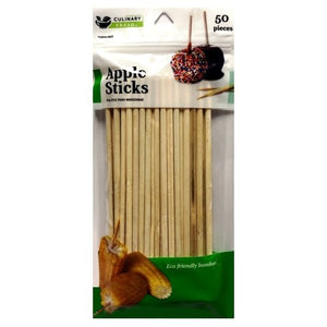 Culinary Fresh Bamboo Apple Sticks - 7" Long (50 Pack) - DollarFanatic.com