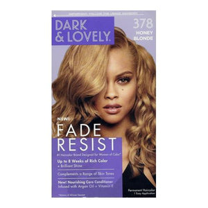 Dark & Lovely Fade Resist Permanent Hair Color Kit (378 Honey Blonde) - DollarFanatic.com