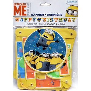 Despicable Me Minion Made Happy Birthday Party Banner (6 ft.) - DollarFanatic.com