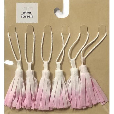 Dip Dye Pink Mini Tassels (6 Count) - DollarFanatic.com