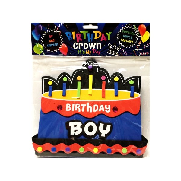 DMM Birthday Boy Happy Birthday Party Crown (1 count) - DollarFanatic.com