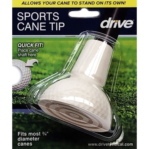 Drive Cane Tip - Sports Ball Design (Golf) Fits most 3/4" Diameter Canes - Dollar Fanatic