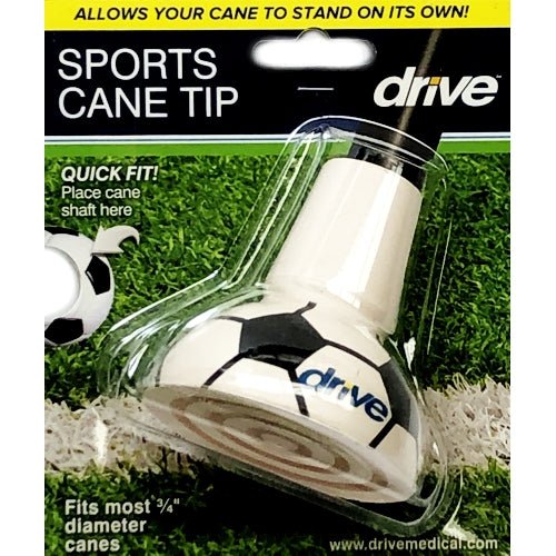 Drive Cane Tip - Sports Ball Design (Soccer) Fits most 3/4" Diameter Canes - Dollar Fanatic
