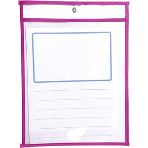Dry Erase Pocket with Activity Sheet (10" x 13") Select Color - DollarFanatic.com