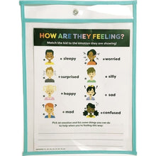 Dry Erase Pocket with Activity Sheet (10" x 13") Select Color - DollarFanatic.com