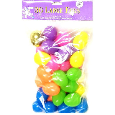 Easter Unlimited Plastic Fillable Easter Eggs - Bright Colors of Rainbow (36 Count) Reusable - DollarFanatic.com