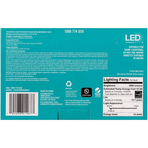 EcoSmart 14 Watt Dimmable Indoor A19 LED Light Bulbs - Soft White (4 Pack) 100W Equiv. - DollarFanatic.com