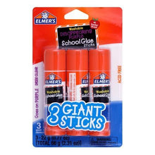 Elmer's GIANT Washable Disappearing Purple School Glue Sticks (3 Pack) Total Net wt. 2.31 oz. - DollarFanatic.com