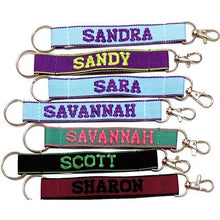 Embroidered Name Keychain Nylon Key Strap & Clip (1" x 7.75") Select Name Starting with "S" - DollarFanatic.com
