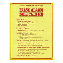 False Alarm Mild Chili Kit - Texas Style (Net wt. 2.8 oz.) 5-Piece Kit - DollarFanatic.com