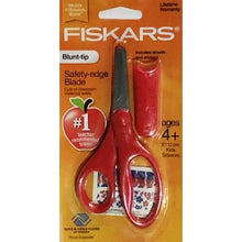 Fiskars 5" Blunt-Tip Kids Safety Scissors with Cover Sheath & Stickers (Select Color) - DollarFanatic.com