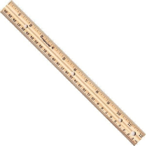 Fiskars Standard 12" Wood Ruler - DollarFanatic.com