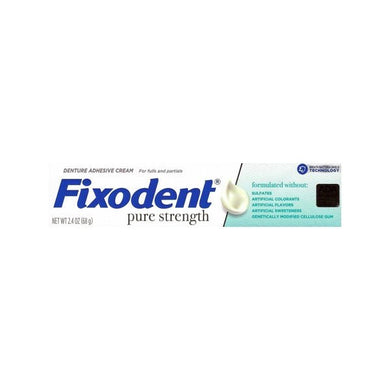 Fixodent Pure Strength Denture Adhesive Cream (Net wt. 2.4 oz.) - DollarFanatic.com