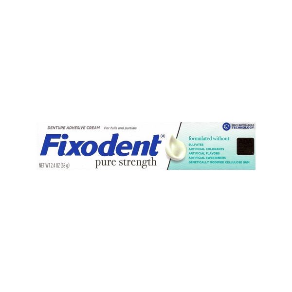 Fixodent Pure Strength Denture Adhesive Cream (Net wt. 2.4 oz.) - DollarFanatic.com