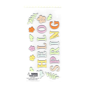 Floral Hello Spring Window Gel Clings Set (21 Count) - DollarFanatic.com