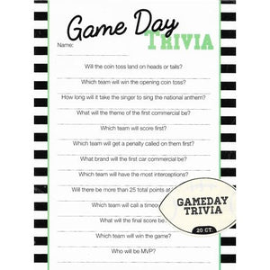 Football Game Day Trivia Activity Game Pack (20 count) - DollarFanatic.com