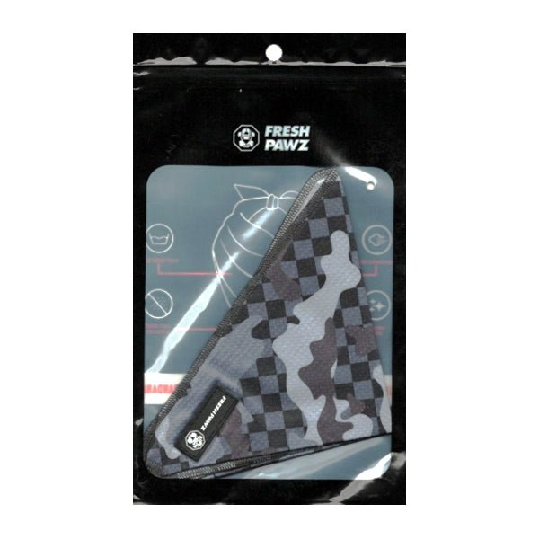 Fresh Pawz Jersey Mesh Fabric Pet Cooling Bandana - Gray Checker Camo (Small) - DollarFanatic.com