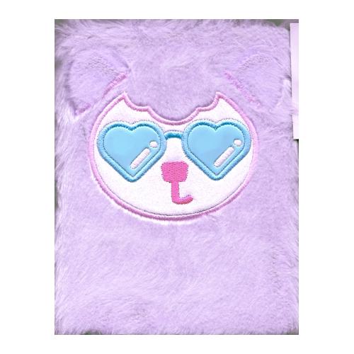 Furry Friend Personal Journal Notebook - Purple (80 Sheets) - DollarFanatic.com