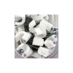GE Nail-In White Cable Clips - 33614 (20 Pack) - DollarFanatic.com