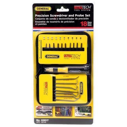 General Tools 18 - Piece Precision Multi - Bit Screwdriver & Probe Set (63517) - Dollar Fanatic