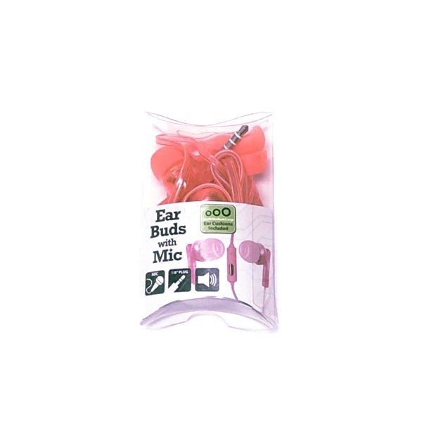 GetCharged Earbuds with Microphone (Select Transparent Color) Includes Extra Ear Bud Cushion Tips - DollarFanatic.com