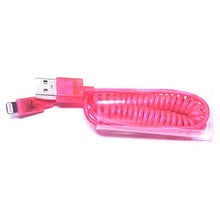 GetCharged Lightning USB Charging Coil Cable Cord (Select Color) Transparent Color Design - DollarFanatic.com