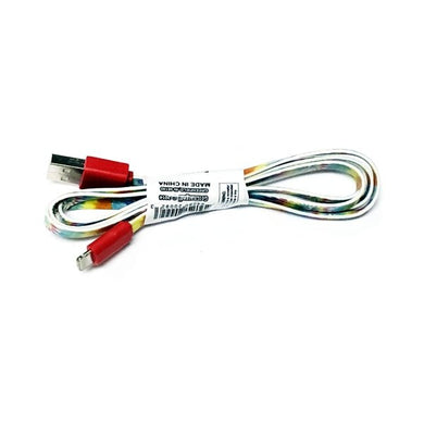 GetCharged Lightning USB Charging Flat Cable Cord (Select Style) Colorful Print Design - DollarFanatic.com