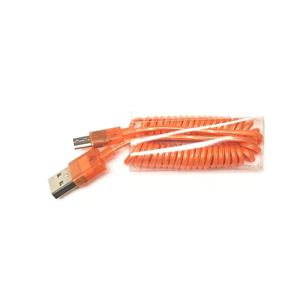 GetCharged Micro USB Charging Coil Cable Cord (Select Color) Transparent Color Design - DollarFanatic.com