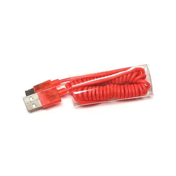 GetCharged Micro USB Charging Coil Cable Cord (Select Color) Transparent Color Design - DollarFanatic.com