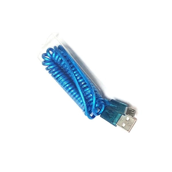 GetCharged Micro USB Charging Coil Cable Cord (Select Color) Transparent Color Design - DollarFanatic.com