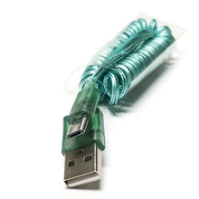 GetCharged Micro USB Charging Coil Cable Cord (Select Color) Transparent Color Design - DollarFanatic.com
