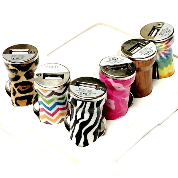 GetCharged Universal Colorful USB Car Charger Port (Select Print Design) - DollarFanatic.com