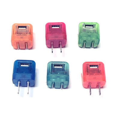 GetCharged Universal USB Wall Charger Port - Square (Select Color) Transparent Color Design - DollarFanatic.com