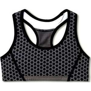 Girls Performance Racerback Sport Bra Black Print (Select Size) - DollarFanatic.com