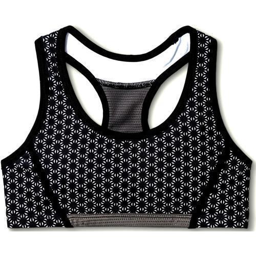 Girls Performance Racerback Sport Bra Black Print (Select Size) - DollarFanatic.com