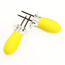 Grand Gourmet Soft Grip Interlocking Corn Holders Set - Yellow (6 Pair) - DollarFanatic.com