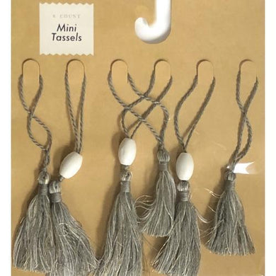 Gray with Gold Highlights Mini Tassels (6 Count) - DollarFanatic.com