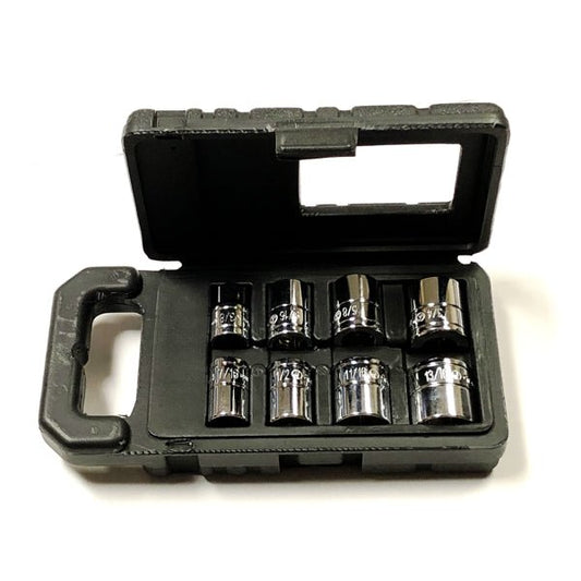 Great Neck 3/8" Drive 6-Point SAE Standard Socket Set with Storage Case (9-Piece Set) - $5 Outlet